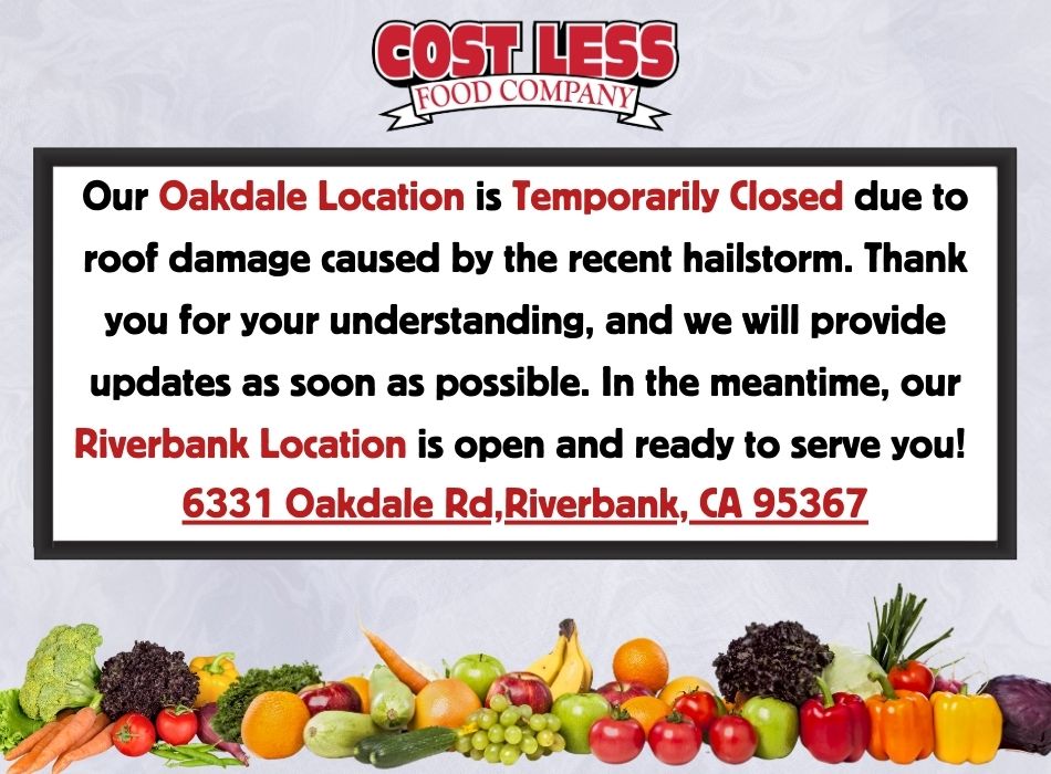 Oakdale Temporarily Closed