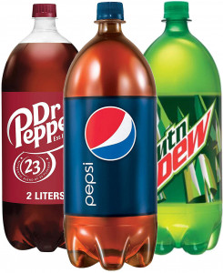 2 Liter Pepsi, Dr. Pepper, Mountain Dew