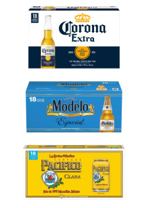 18 Pack - 12 Oz Modelo, Corona & Pacifico