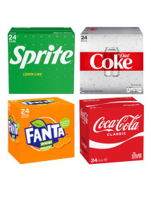 24 Pk - 12 Oz Coke, Sprite, Diet Coke, Fanta
