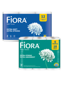 12 Roll Fiora Bathroom Tissue