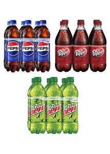 6 Pack - .5 Liter Pepsi, Dr. Pepper, Mountain Dew