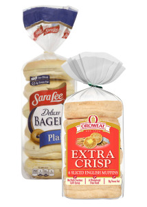 5 - 6 Count Sara Lee Bagels Oroweat English Muffins