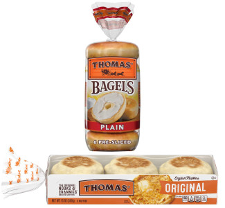 6 Pack Thomas' Bagels or English Muffins